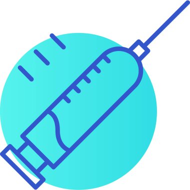 Şırınga simgesi, vektör illüstrasyonu basit tasarım