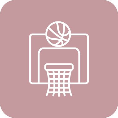 Basketbol potası ikonu. vektör illüstrasyonu.