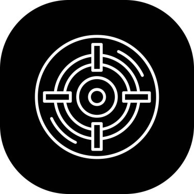 Siyah ve beyaz simgesinin vektör illüstrasyonu