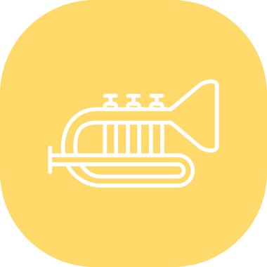 Trompet. Web simgesi basit illüstrasyon