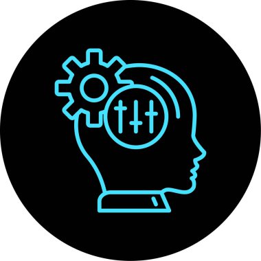 Fikir simgesi vektör illüstrasyonu