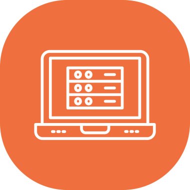 Dizüstü bilgisayar simgesi vektör çizimi