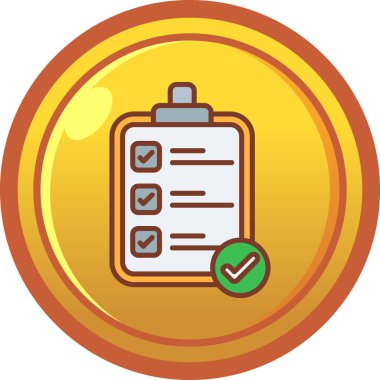 İşaretleme simgesi vektör illüstrasyonunu kontrol et