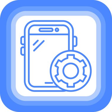 Cep telefonu. Web simgesi basit illüstrasyon