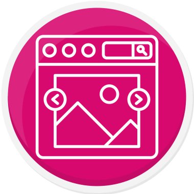 çamaşır makinesi web simgesi basit illüstrasyon