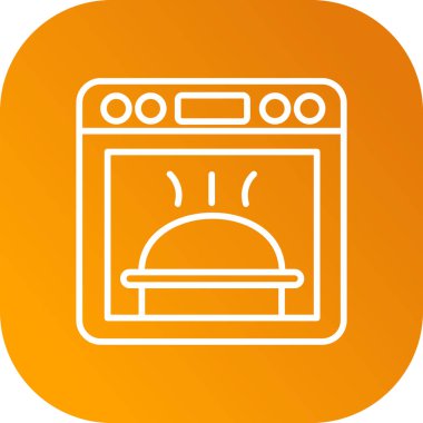 Soyut grupta fırın simgesi izole edildi