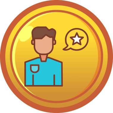 rozet vektör simgesi modern basit illüstrasyon