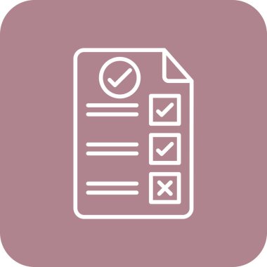 kontrol listesi simgesi, vektör illüstrasyonu