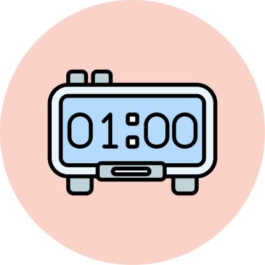 Saat. Web simgesi basit illüstrasyon