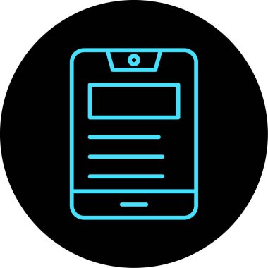 Benzersiz akıllı telefon ikonu vektör illüstrasyonu