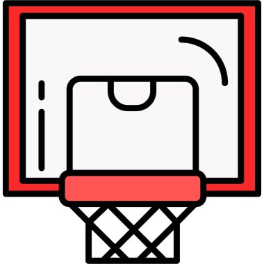 Basketbol ikonu vektör illüstrasyonu