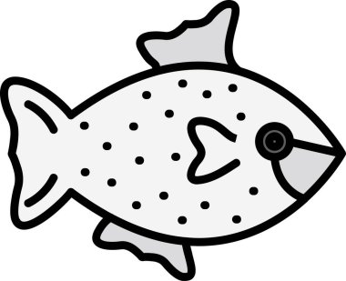 balık simgesi vektör illüstrasyonu