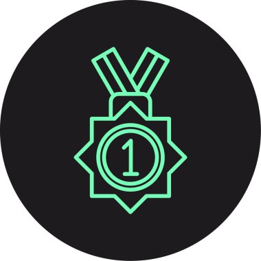 Madalya. Web simgesi basit illüstrasyon