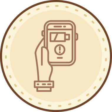 Cep telefonu simgesinin vektör illüstrasyonu