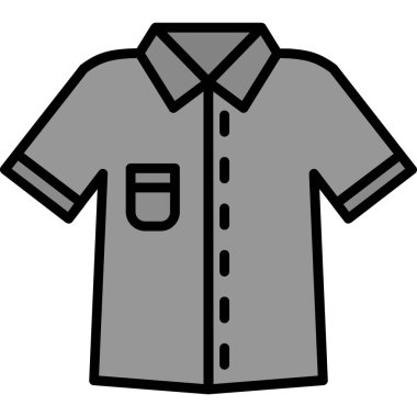 shirt simgesi vektör illüstrasyonu