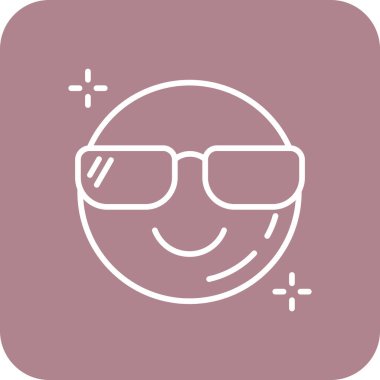 Şirin bir yüz simgesinin vektör çizimi