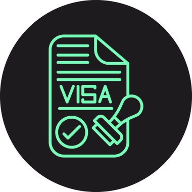 vize vektörü simgesi modern basit tasarım