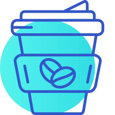 ana hatlarıyla kahve ikonu iç