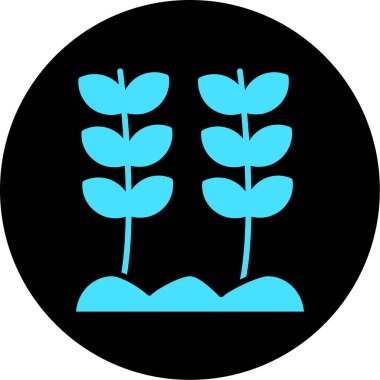 Bir bitki simgesinin vektör illüstrasyonu