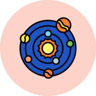 Güneş sistemi simgesi, özet biçimi