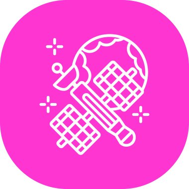 Line Lolipop simgesi beyaz arkaplanda izole edildi. Yemek, lezzetli bir sembol. Renkli taslak konsepti. Vektör.