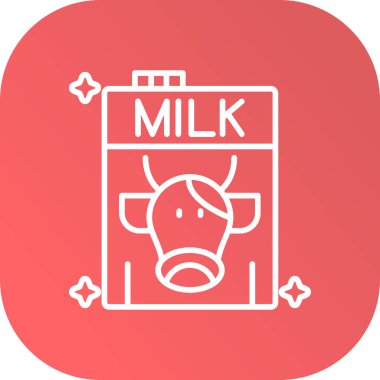 Süt sütü simgesi, vektör illüstrasyonu