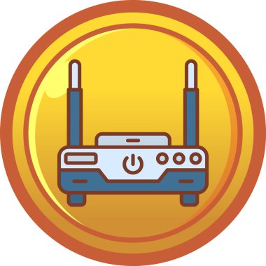 Kablosuz ağ simgesi. düz tasarım vektör çizimi. 10 saniye.