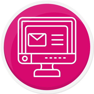 Bilgisayar. Web simgesi basit illüstrasyon