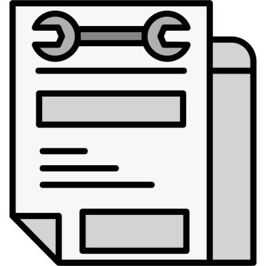 belge simgesi vektör illüstrasyonu