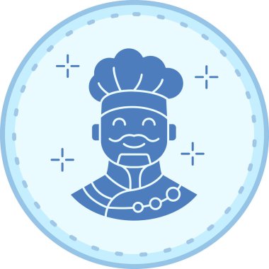 Şef. Web simgesi basit illüstrasyon