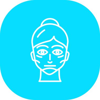 Kadın. Web simgesi basit illüstrasyon