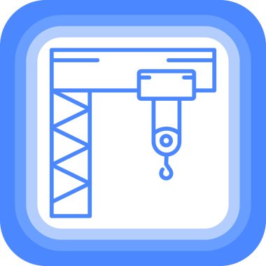 Vinç. Web simgesi basit illüstrasyon