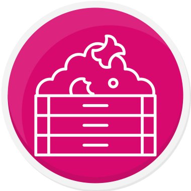 Bulut. Web simgesi basit illüstrasyon