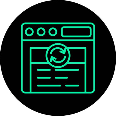 tarayıcı web simgesi, vektör illüstrasyonu