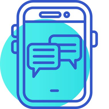 Sohbet simgesi vektör illüstrasyonu