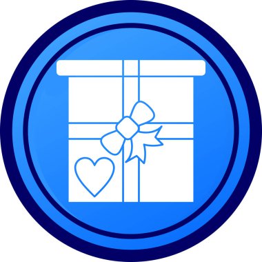 Hediye kutusu simgesi. vektör illüstrasyonu