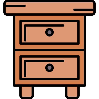 mobilya ikonu vektör illüstrasyonu