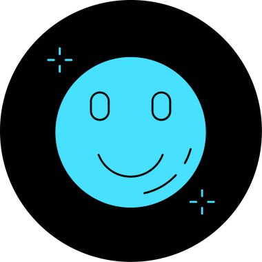 Şirin bir yüz simgesinin vektör çizimi