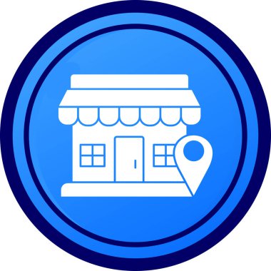 dükkan simgesi vektör illüstrasyonu