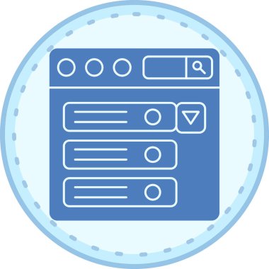 Tarayıcı. Web simgesi basit illüstrasyon