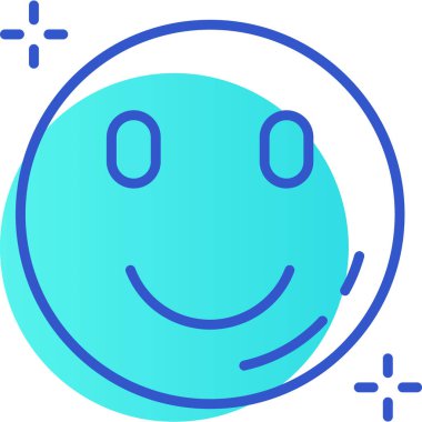 Çizgi biçiminde gülen yüz simgesi