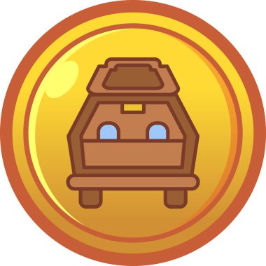 Hazine göğüs vektör simgesi