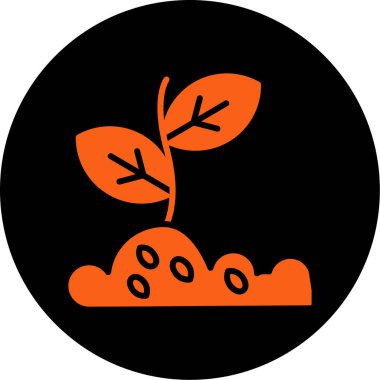 Bir bitki simgesinin vektör illüstrasyonu