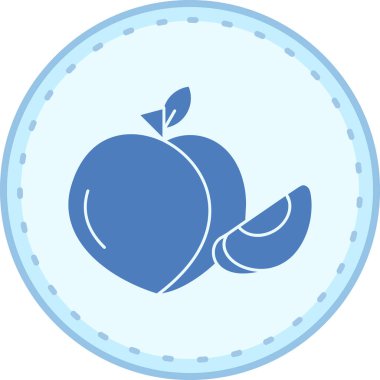 Elma. Web simgesi basit illüstrasyon