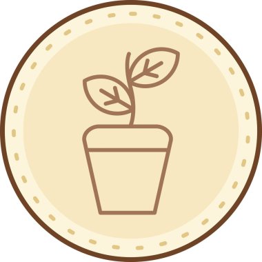 Bitki. Web simgesi basit illüstrasyon