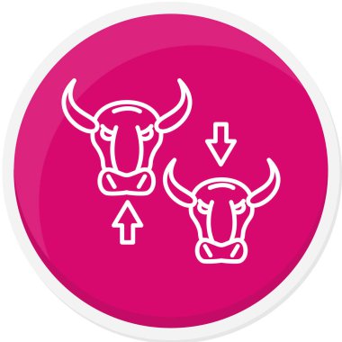 Arka planda boğa vektör illüstrasyonu.