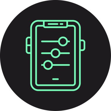 Mobil simgenin vektör illüstrasyonu