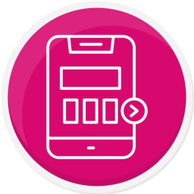 Akıllı telefon. Web simgesi basit illüstrasyon