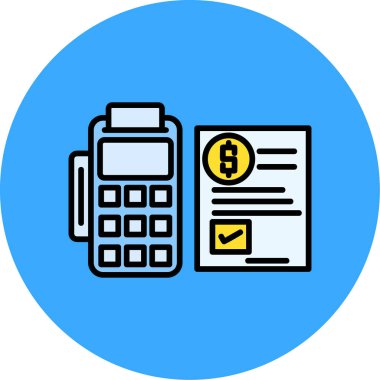 Fatura. Web simgesi basit illüstrasyon