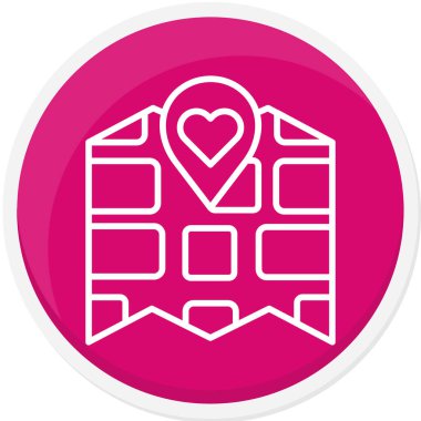 Kalp ikonu vektör illüstrasyonu